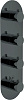 Термостатический смеситель для душа Nobili Live WE00103/TFLP (на 3 выхода) чёрный глянец
