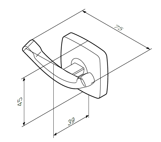 Чертеж Двойной крючок AM.PM Gem A9035600