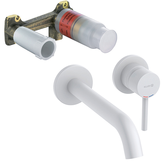 Смеситель для раковины Kludi Bozz 382455376S белый матовый