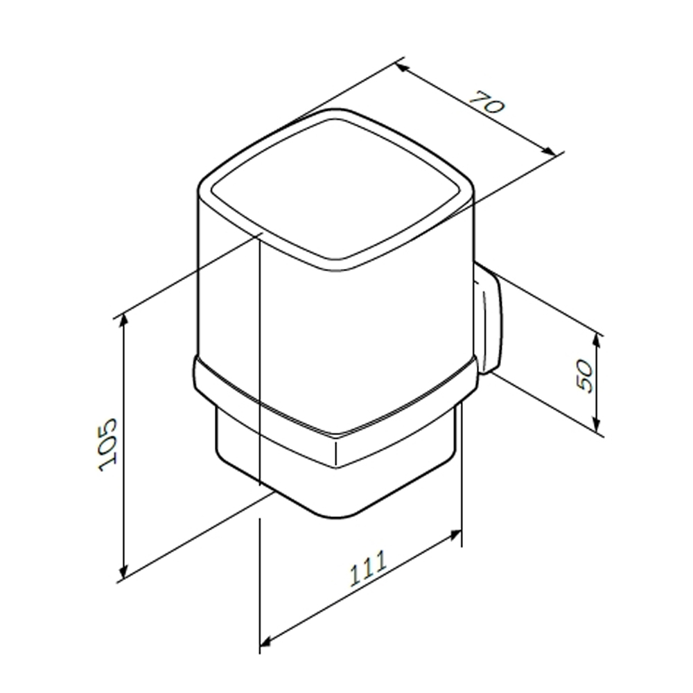 Чертеж Стакан для зубных щеток AM.PM Gem A9034300