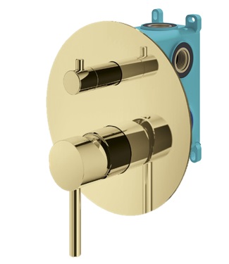 Смеситель для душа Plumberia Selection Ixo KIT1901OR золото 24 карата