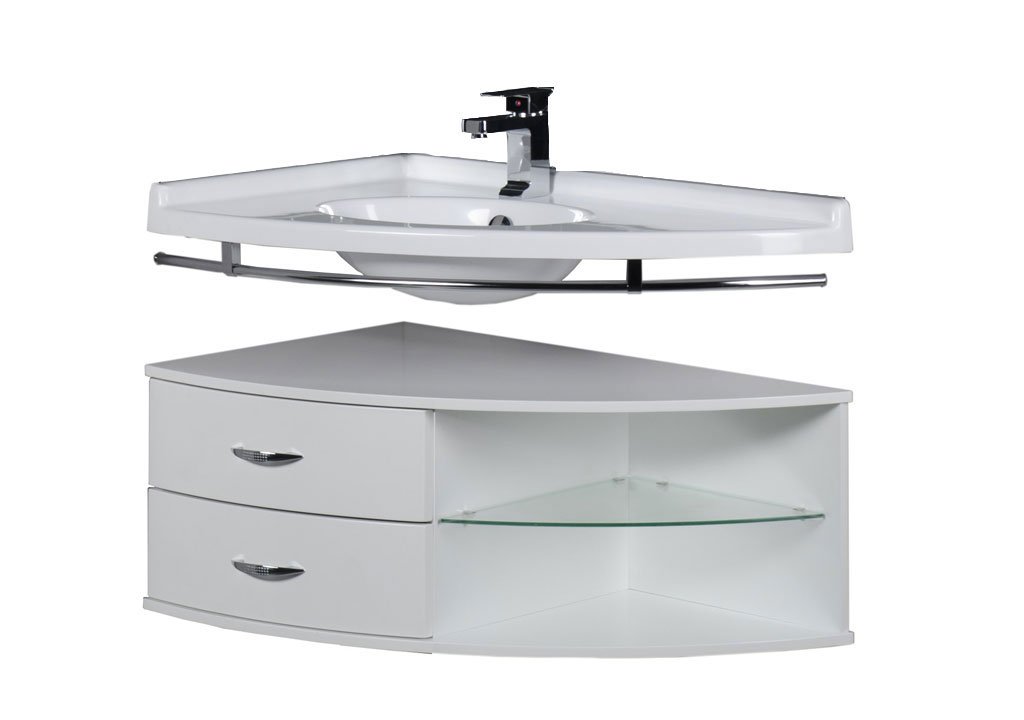 

Тумба с раковиной Aquanet, Корнер 158822+158988