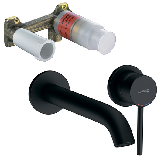 Смеситель для раковины Kludi Bozz 382453976S черный матовый