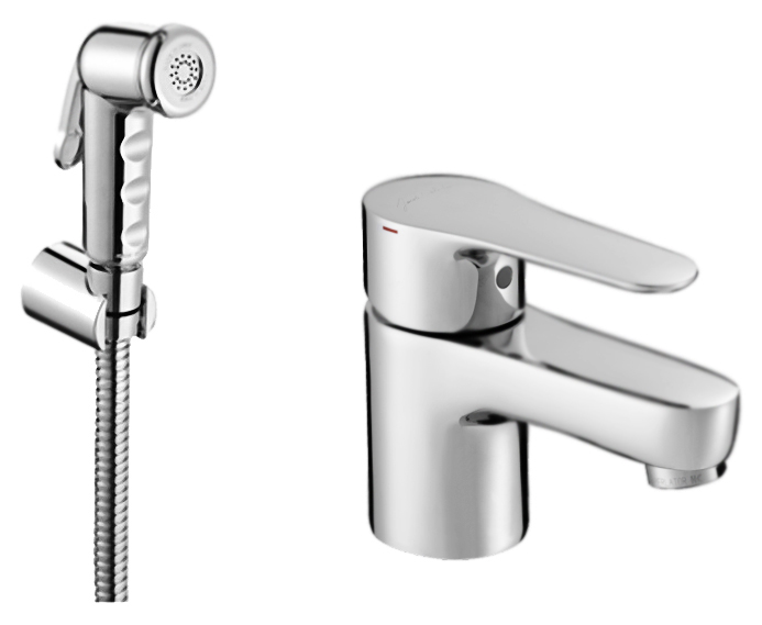 Смеситель для раковины Jacob Delafon July E16319-4-CP с гигиеническим душем