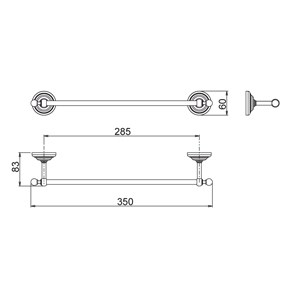Чертеж Полотенцедержатель Paini Duomo 88CR001