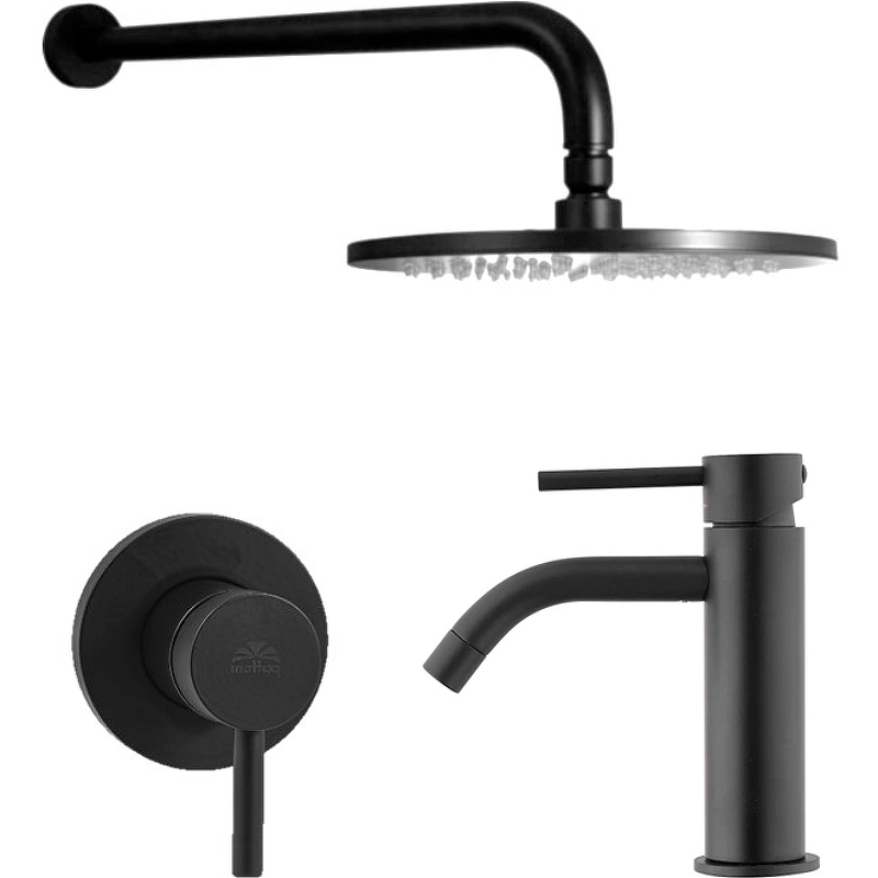 Комплект смесителей Paffoni Light KITLIG011NO071, черный матовый