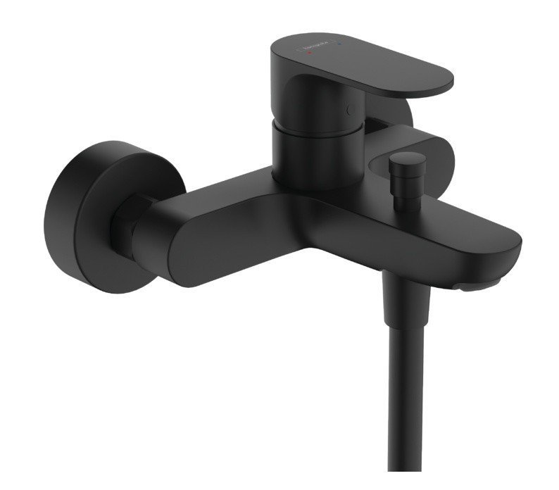 Смеситель для ванны и душа hansgrohe Rebris S 72443670 черный матовый