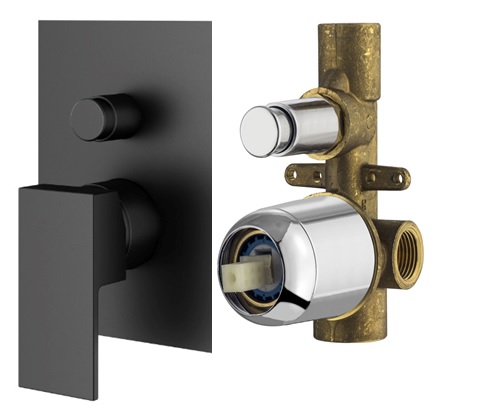 Смеситель для душа Plumberia Selection Tag KITTG1001NO черный матовый