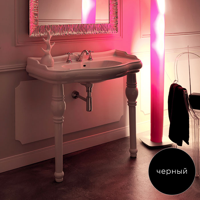 Раковина Kerasan Retro 100x54.5 см 105004 nero*1 черный блестящий