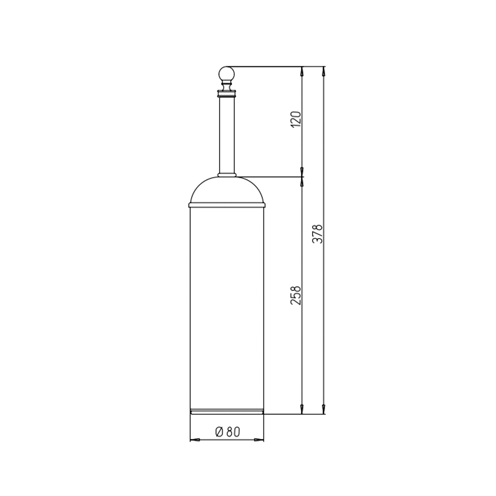Чертеж Ёршик для унитаза Paini Duomo 88CR061