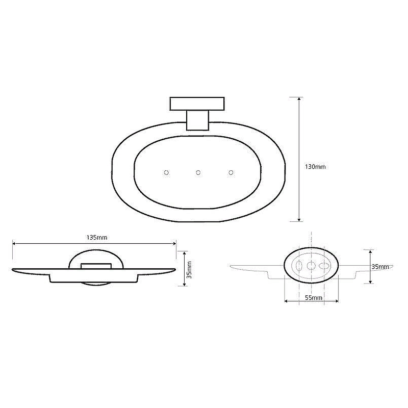 Чертеж Мыльница Bemeta Oval 118408041