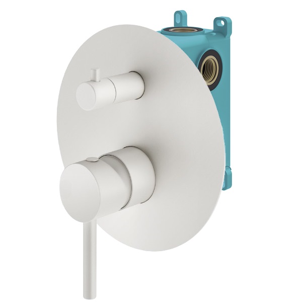 Смеситель для душа Plumberia Selection Ixo KIT1901BO белый матовый