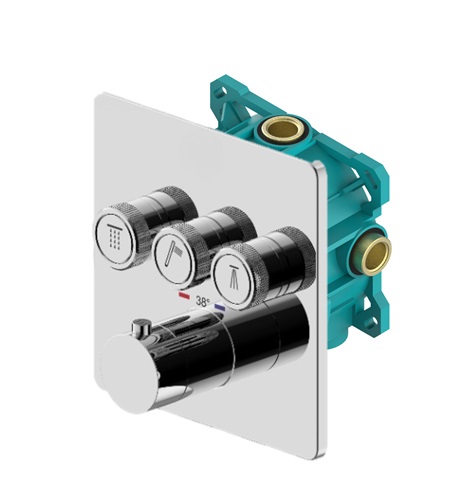 Термостатический смеситель для душа Plumberia Selection Psbox KITPSB2903CR