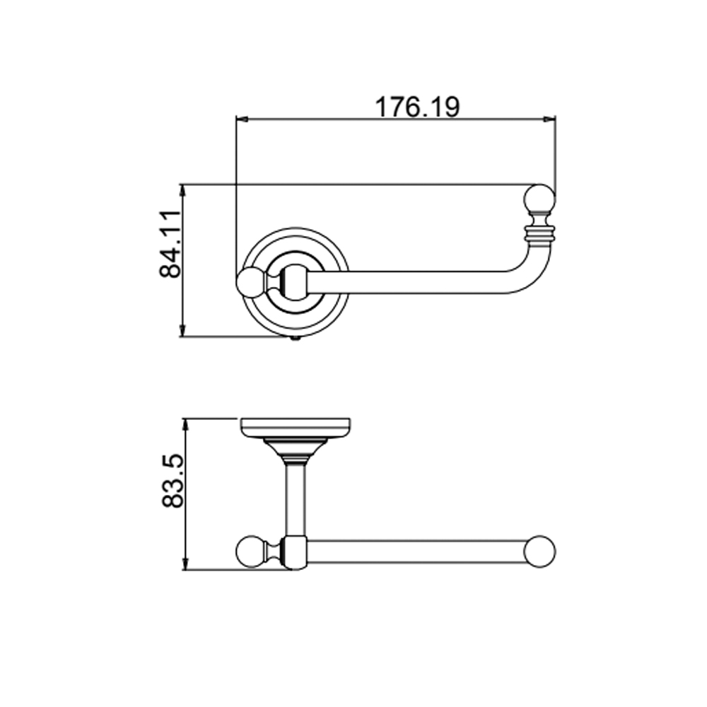 Чертеж Держатель туалетной бумаги Paini Duomo 88CR051