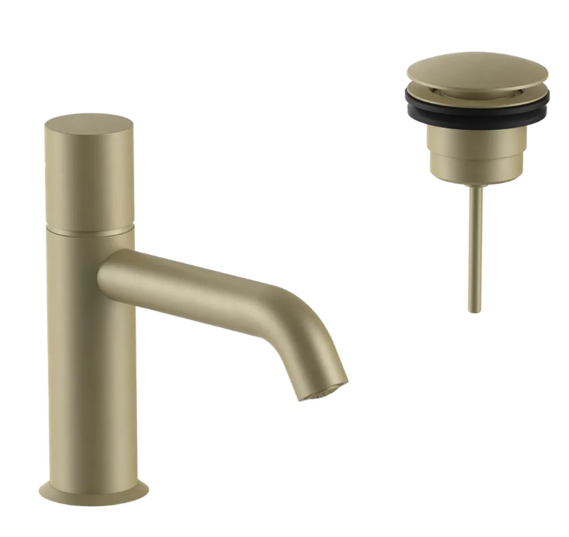 Смеситель для раковины Fantini Nostromo 50P6E904F британское золото