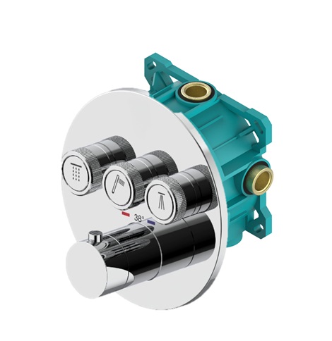 Термостатический смеситель для душа Plumberia Selection Psbox KITPSB1903CR