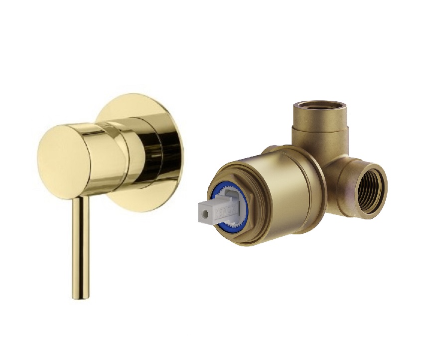 Смеситель для душа Plumberia Selection Ixo KITXO1135OR золото 24 карата