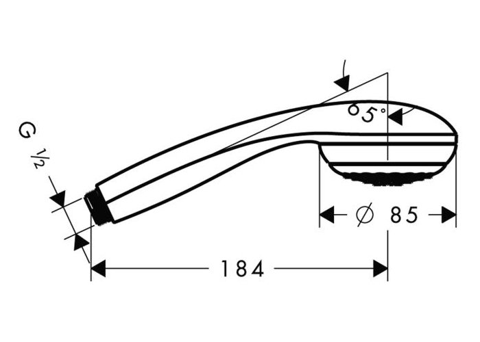 Чертеж Лейка для душа hansgrohe Crometta 28585000