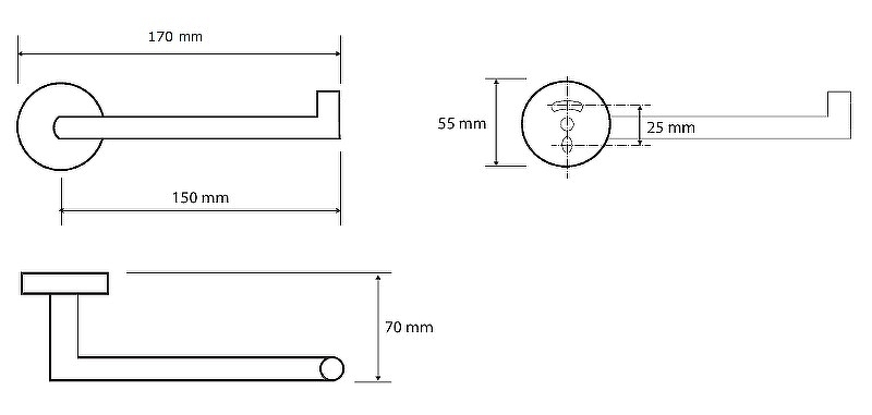 Чертеж Держатель бумаги Bemeta Omega 104212032