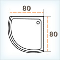 Кабины 80x80 см