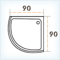 Кабины 90x90 см