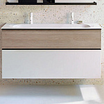 Тумба с раковиной Burgbad Fiumo 120 SFXO122F3956FOT45G0200C0001*2 белый/бежевый