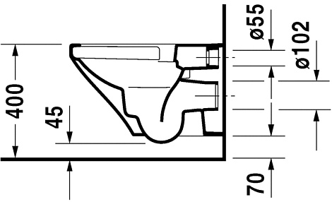 Комплект подвесной унитаз+сиденье Duravit DuraStyle 45510900A1 (2551090000+0063790000)