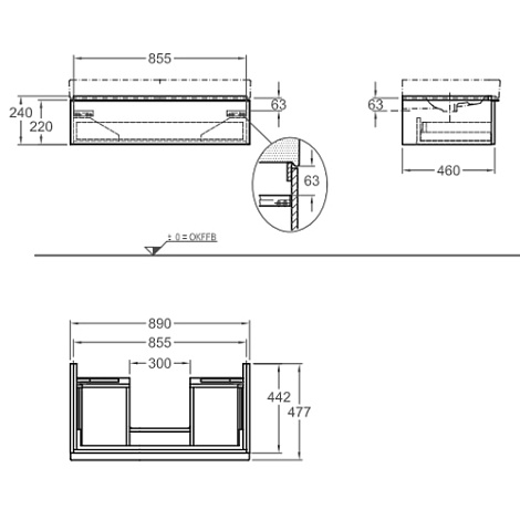 Тумба под раковину Keramag iCon 840290000, белый глянец