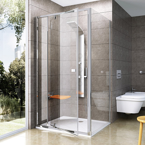 Душевая дверь Ravak Pivot PDOP2-120 03GG0C00Z1 блестящая+Transparent
