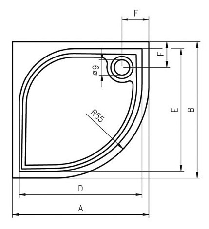 Душевой поддон Riho Kolping DB14 90х90 DB1400500000000 (D004002005)