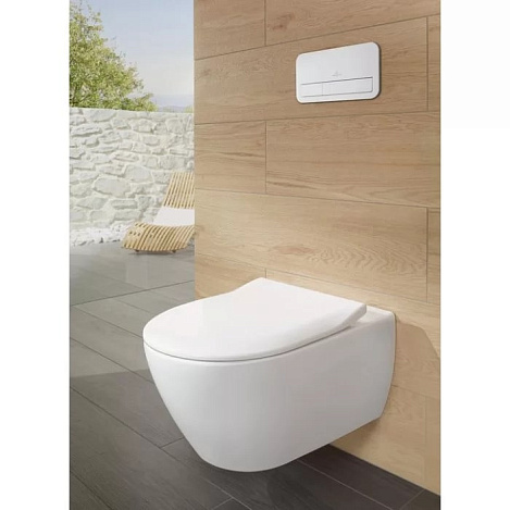 Подвесной унитаз Villeroy&Boch Subway 2.0 5614R201 (5614R001+9M78S101) с сиденьем