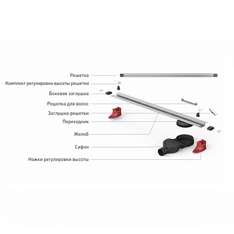 Душевой лоток Berges Super Slim 400 (090177) матовый хром