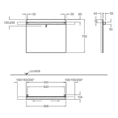 Зеркало Keramag iCon 840790000