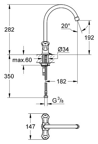 Смеситель для кухни Grohe Costa L 31812001