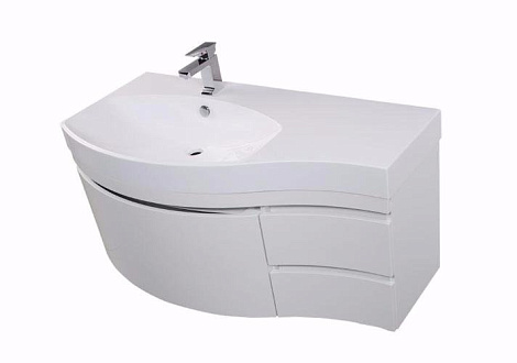 Тумба с раковиной Aquanet Опера 115 (169656+169398) левосторонняя белая