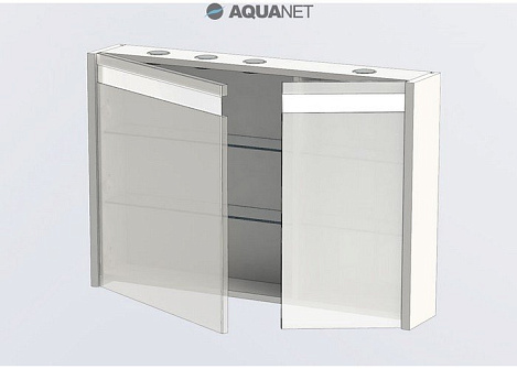 Шкаф-зеркало Aquanet Лайн 90 (165582) левостороннее белое
