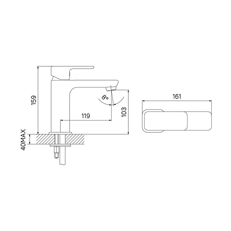 Смеситель для раковины IDDIS Brick BRISB00i01