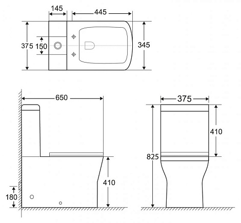Чаша напольного унитаза Belbagno Romano BB248CPR-P 15F2000303