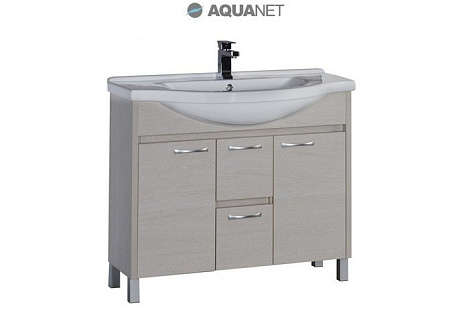 Тумба под раковину Aquanet Донна 100 (169182) белый дуб