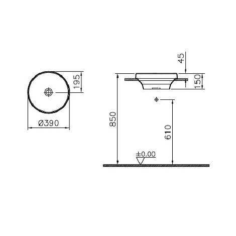 Раковина Vitra Frame 5651B403-0016