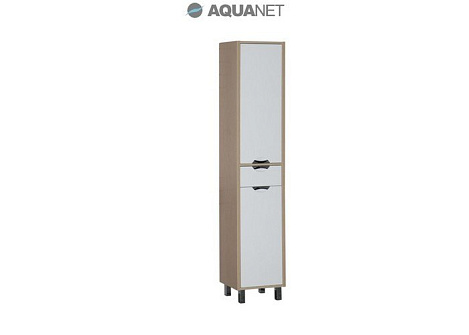 Шкаф-пенал Aquanet Гретта 40 (171901) белый/ светлый дуб