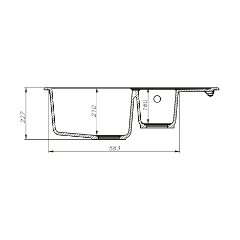Кухонная мойка IDDIS Vane V16B785i87, черная