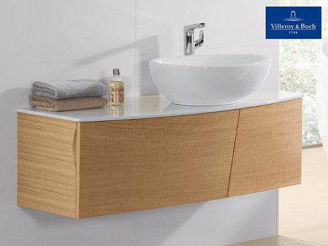 Комплект мебели Villeroy&Boch Aveo New Generation A844GFGG+413260R2+A39913GF, чистый дуб (тумба+раковина+зеркало)