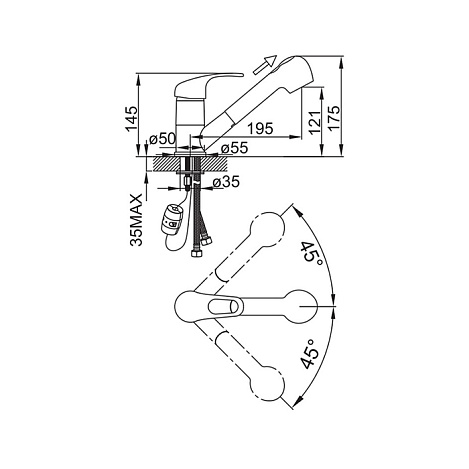 Смеситель для кухни IDDIS Alborg AP4SB0Gi05