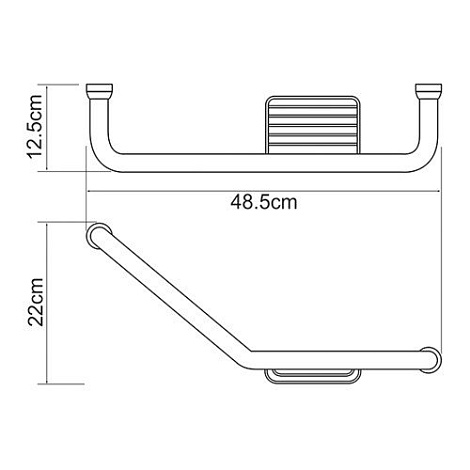 Поручень для ванны с мыльницей WasserKRAFT K-1077Right