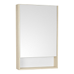 Шкаф зеркальный Aquaton Сканди 1A252102SDB20 55 см белый/дуб верона
