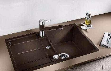 Кухонная мойка Blanco METRA 45 S SILGRANIT PuraDur 515038, кофе