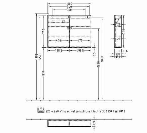 Зеркальный шкаф Villeroy&Boch Reflection A356 A000