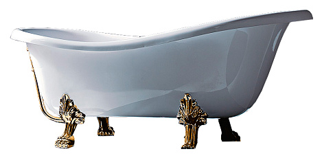 Акриловая ванна Gruppo Treesse EPOCA 170x80 V5071 ножки золото