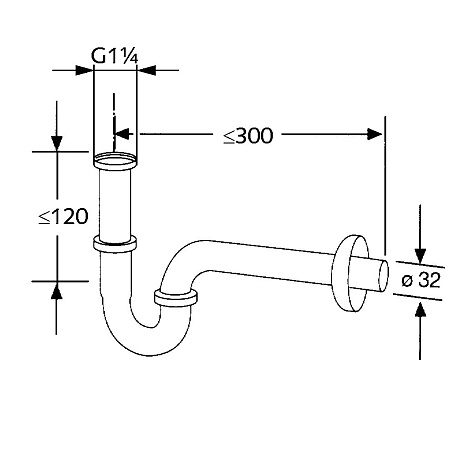 Сифон для раковины Kludi 1026505-00